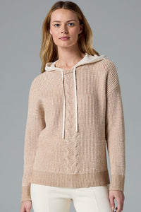 Nic + Zoe Cozy Cable Hooded Sweater