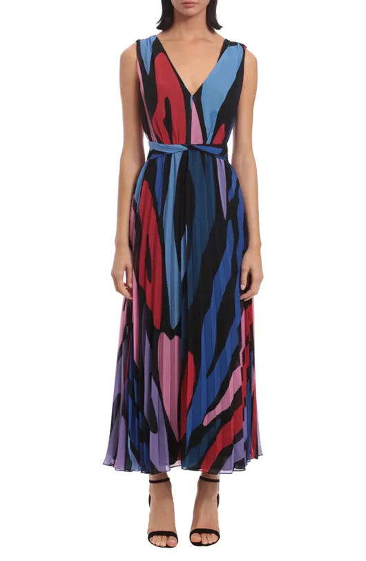 Donna Morgan Abstract Print Maxi Dress