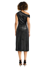 Load image into Gallery viewer, Maggy London Foiled Velvet One Shoulder Midi Dress
