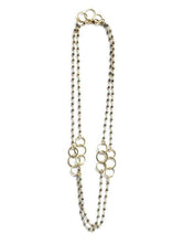 Load image into Gallery viewer, Erin Gray Peace and Love Gold Hoops Long Necklace
