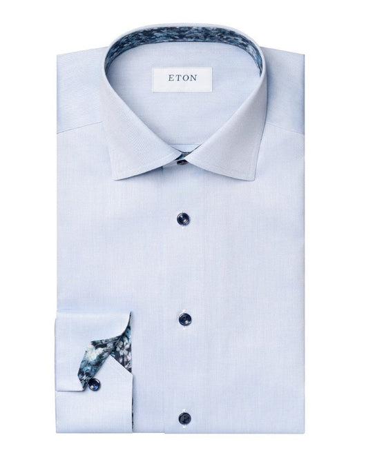 Eton Floral Effect Signature Twill Shirt