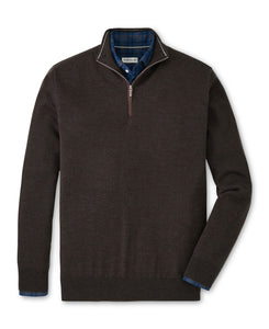 Peter Millar Autumn Crest Suede Trim Quarter-Zip