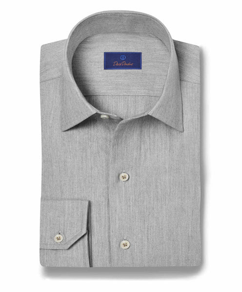 David Donahue Herringbone Sport Shirt