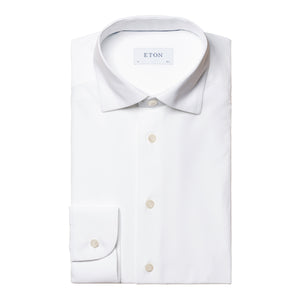 Eton Herringbone 4 Way Stretch Dress Shirt