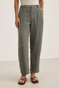 Velvet Taylor Heavy Linen Barrel Leg Pant