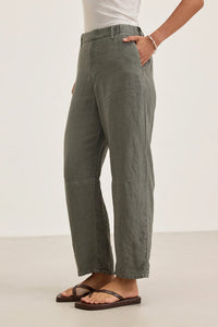 Velvet Taylor Heavy Linen Barrel Leg Pant