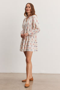 Velvet Ikat Weave Romee Dress