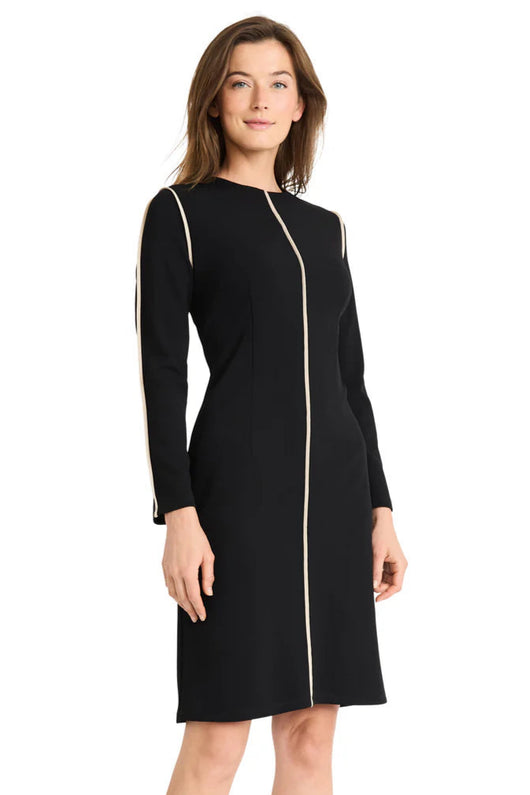 Maggy London Contrast Long Sleeve Sheath Dress - Black Maggy London Contrast Long Sleeve Sheath Dress - Black