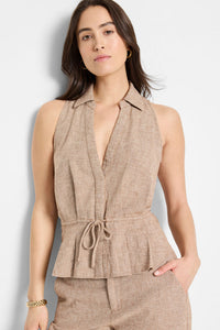 Nic + Zoe Linen Cotton Cinch Vest