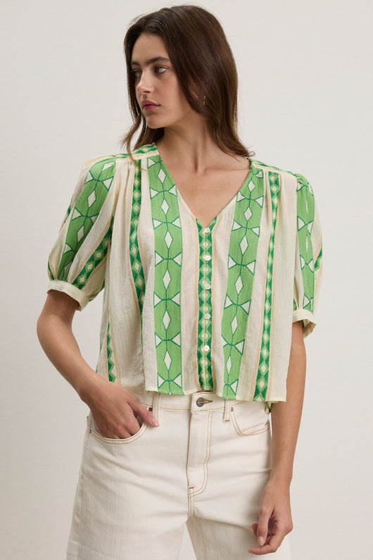 Velvet Marissa Jacquard Top
