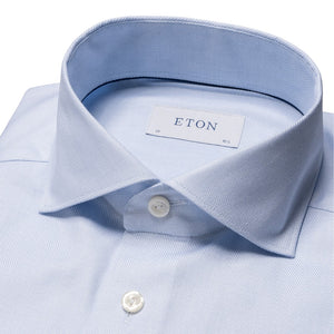 Eton Melange Semi Solid Fine Twill Shirt