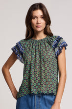 Load image into Gallery viewer, Velvet Dahlia Border Print Top
