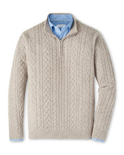 Load image into Gallery viewer, Peter Millar Crescent Ridge Cable Quarter Zip Sweater
