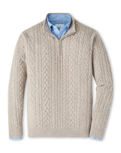 Peter Millar Crescent Ridge Cable Quarter Zip Sweater