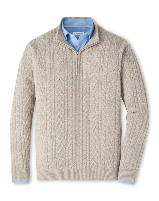 Peter Millar Crescent Ridge Cable Quarter Zip Sweater