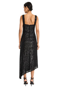 Maggy London Asymmetrical Sequin Dress