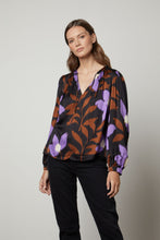 Load image into Gallery viewer, Velvet Isra Printed Satin Blouse
