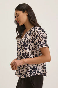 Velvet Leslie Printed Cotton Viscose Top