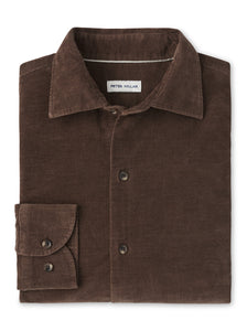 Peter Millar Aspen Cotton Cashmere Corduroy Sport Shirt