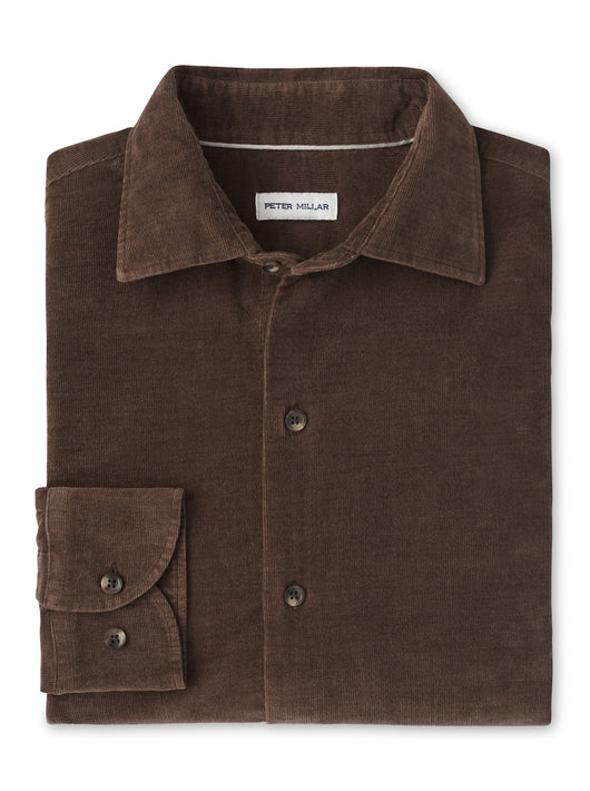 Peter Millar Aspen Cotton Cashmere Corduroy Sport Shirt