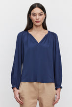 Load image into Gallery viewer, Velvet Azalea Rayon Challis Blouse
