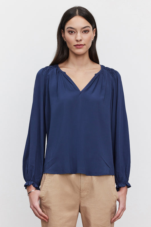 Velvet Azalea Rayon Challis Blouse