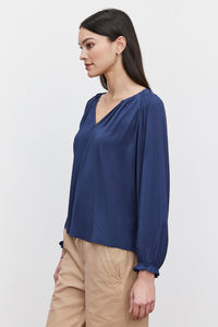 Velvet Azalea Rayon Challis Blouse