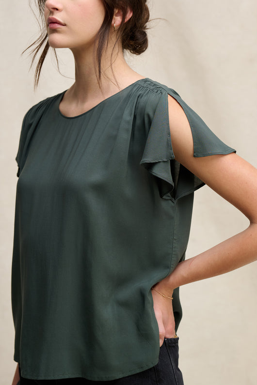 Velvet Rayon Challis Marcel Top