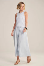 Load image into Gallery viewer, Velvet Stripe Rib and Poplin Mixed Media Romina Dress
