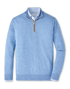 Peter Millar Autumn Crest Suede Trim Quarter-Zip