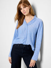 Load image into Gallery viewer, Nic + Zoe Striped Ruffled Around Top
