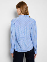 Load image into Gallery viewer, Nic + Zoe Striped Ruffled Around Top
