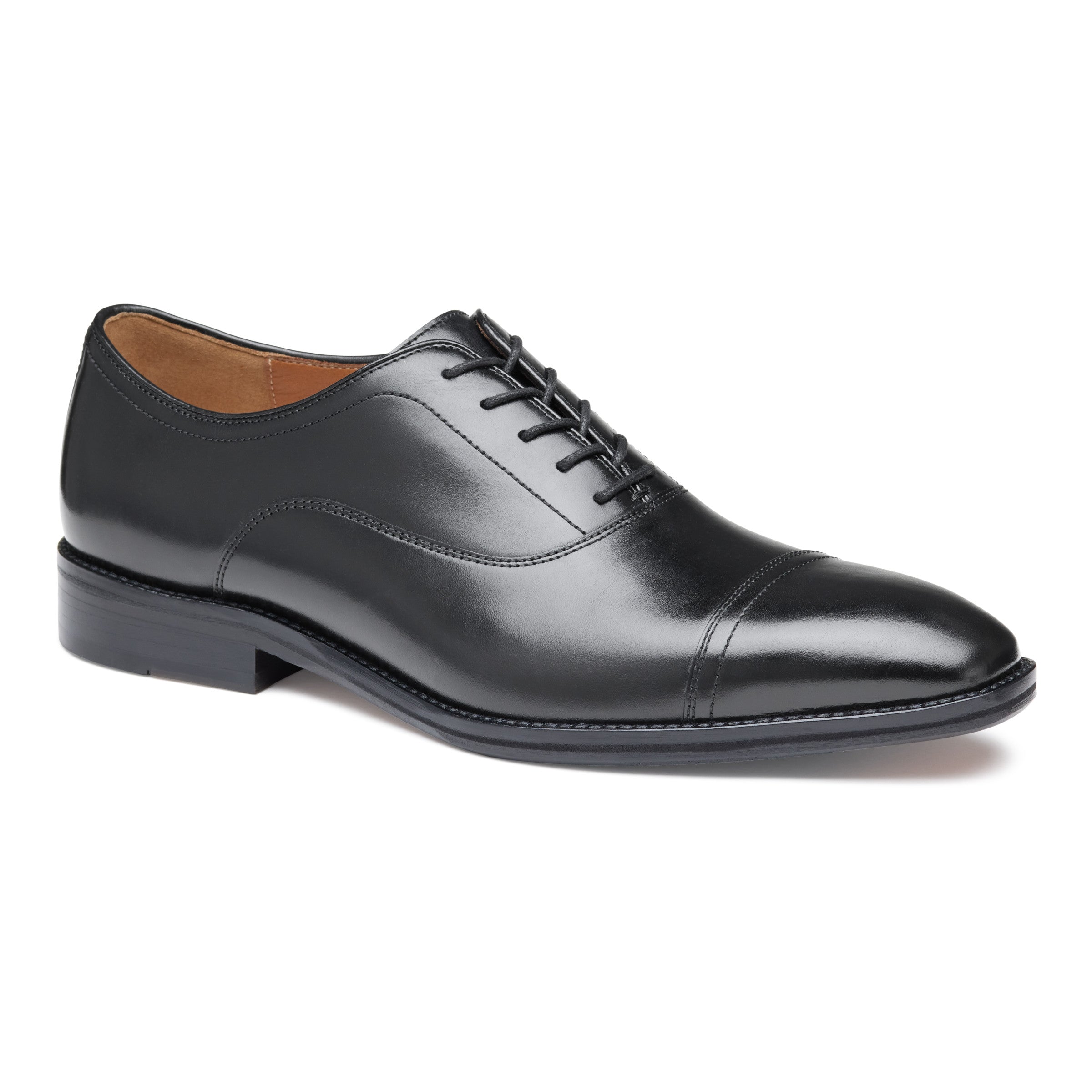 Johnson and Murphy Sullivan Black Leather Cap-Toe Oxford Dress Shoes - Men Amazon.com | Johnston & Murphy Men main image 4