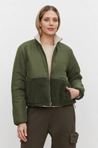 Velvet Tasha Puffer Sherpa Reversible Jacket