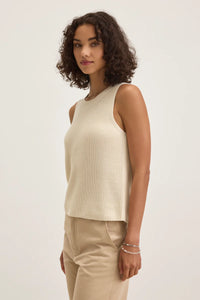 Velvet Textured Cotton Muna Tank