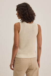 Velvet Textured Cotton Muna Tank