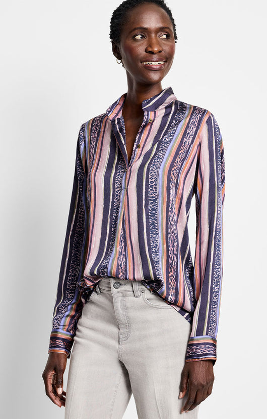 Nic + Zoe Animal Stripe Shirt