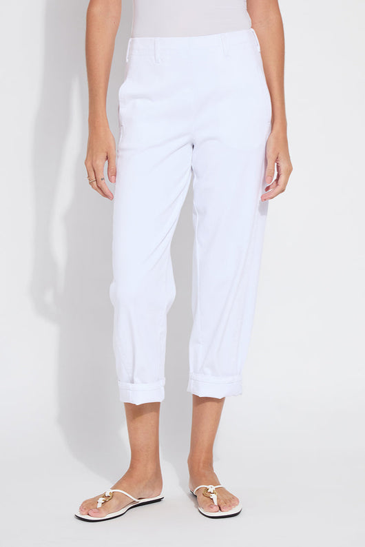 Lysse Winslet Cuffed Barrel Crop Denim