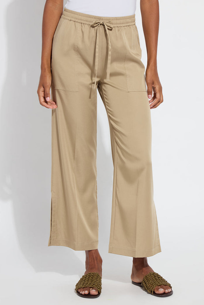 Lysse Zena Drawstring Ankle Wide Leg Pant – Yacoubian Tailors