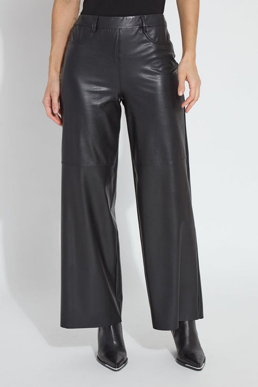 Lysse Wren Hi Waist Wide Leg Vegan Leather Pant