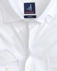 Johnnie O Tradd Prepformance Solid Oxford Sport Shirt