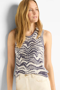 Nic + Zoe Wave Mix Knit Tank