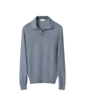 Load image into Gallery viewer, Eton Cotton Cashmere Structure Open Collar Polo
