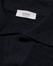 Load image into Gallery viewer, Eton Cotton Cashmere Structure Open Collar Polo
