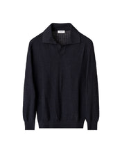 Load image into Gallery viewer, Eton Cotton Cashmere Structure Open Collar Polo
