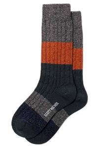 Pantherella Robin Cable Block Stripe Sock