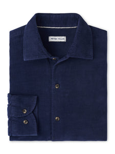 Peter Millar Aspen Cotton Cashmere Corduroy Sport Shirt
