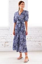 Load image into Gallery viewer, Finley Blue Iris Print Aerin Maxi Dress
