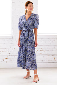 Finley Blue Iris Print Aerin Maxi Dress