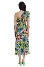 Load image into Gallery viewer, Donna Morgan Floral One Shoulder Midi Dress
